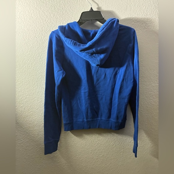 Hollister Women's Vibrant Blue Zip-Up Hoodie M - Picture 3 of 7